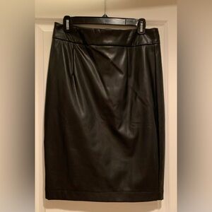 NWOT April black faux leather pencil skirt